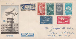 1950. ISRAEL. Birds Complete Set AIR MAIL On FDC Cancelled First Day Of Issue 25 6 1950 LYD... (Michel 33-38) - JF433326 - Sonstige & Ohne Zuordnung