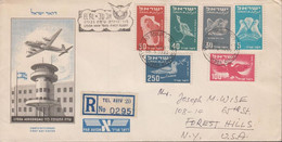 1950. ISRAEL. Birds Complete Set AIR MAIL On FDC Cancelled First Day Of Issue 25 6 1950 LYD... (Michel 33-38) - JF433327 - Autres & Non Classés