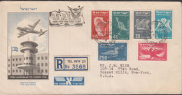 1950. ISRAEL. Birds Complete Set AIR MAIL On FDC Cancelled First Day Of Issue 25 6 1950 LYD... (Michel 33-38) - JF433328 - Altri & Non Classificati