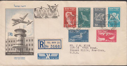 1950. ISRAEL. Birds Complete Set AIR MAIL On FDC Cancelled First Day Of Issue 25 6 1950 LYD... (Michel 33-38) - JF433328 - Sonstige & Ohne Zuordnung