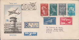 1950. ISRAEL. Birds Complete Set AIR MAIL On FDC Cancelled First Day Of Issue 25 6 1950 LYD... (Michel 33-38) - JF433329 - Other & Unclassified