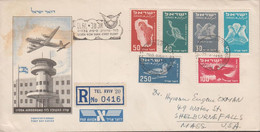 1950. ISRAEL. Birds Complete Set AIR MAIL On FDC Cancelled First Day Of Issue 25 6 1950 LYD... (Michel 33-38) - JF433331 - Otros & Sin Clasificación