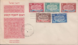 1949. ISRAEL. First New Year Complete Set On FDC  Cancelled First Day Of Issue 26 9 1949 JE... (Michel 10-14) - JF433342 - Unclassified