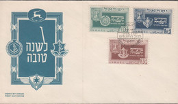 1949. ISRAEL. Second New Year Complete Set On FDC Cancelled First Day Of Issue JERUSALEM 20... (Michel 19-21) - JF433362 - Other & Unclassified