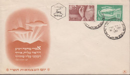 1950. ISRAEL. 40 + 20 Pr. 2nd Independence Day On Nice FDC Cancelled First Day Of Issue 23 ... (Michel 30-31) - JF433379 - Autres & Non Classés