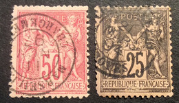 CH22 Chargements Marseille + Chargement Troyes Lot 2 Sage 97 - 98 - 1876-1898 Sage (Type II)