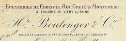 1923 FAIENCERIES CHOISY LE ROI  CREIL & MONTEREAU & Tuilerie De Vitry Sur Seine Boulenger => Kauffmann à Revigny Meuse - 1900 – 1949