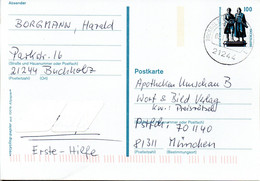 BRD Amtliche Ganzsachen-Postkarte P 157  WSt "Goethe-Schiller-Denkmal, Weimar" 100 (Pf), MWSt. 3.11.1997 BUCHHOLZ - Postkarten - Gebraucht