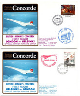 Concorde BA - Helsinki London AR 1985 - First Flight 1er Vol Erstflug - Suomi Finland - Covers & Documents