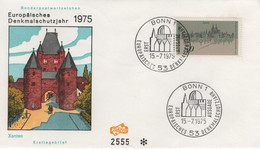 Germany Deutschland 1975 FDC Xanten, Europaischer Denkmalschutzjahr, Monument Protection Year, Canceled In Bonn - 1971-1980