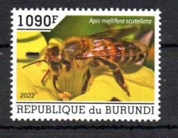 BURUNDI - 2022 - ABEILLES - BEES - APICULTURE - HONEY - MIEL - APIS MELLIFERA SCUTELLATA - 1090F - - Unused Stamps