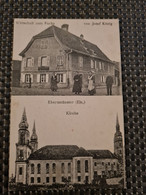 Carte EBERSMUNSTER Eglise Abbatiale Kirche Restaurant Joseph König Zum Fuchs - Ebersmunster