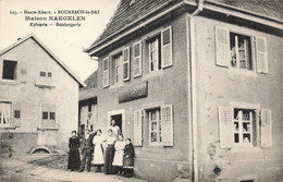 CPA Bourbach Le Bas - Maison Naegelen - Epicerie - Boulangerie - Animé - Sonstige & Ohne Zuordnung