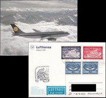 UNO NEW YORK 1978 Postkarte Nancy 78 Lufthansa Airbus A300 - Covers & Documents