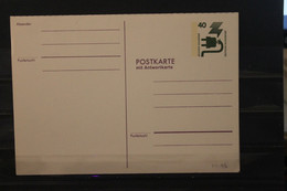 Deutschland 1974, Postkarte Wertstempel Unfallverhütung, 40 Pf., PP 96, Druck Lila, Ungebraucht - Cartes Postales Privées - Neuves