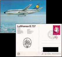 UNO GENF 1983 Postkarte Rhein-Ruhr Post'83 Lufthansa B737 - Lettres & Documents