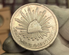 México 8 Reales 1843 Zacatecas Km 377.13 Plata - Mexique