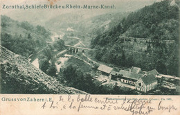 CPA Saverne - Zornthal - Schiefebrucke Rhein Marne Kanal - Gruss Von Zaberni - Saverne