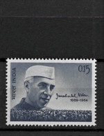 India 1964 Mourning Of Jawharial Nehu 1v MNH As Per Scan - Ongebruikt