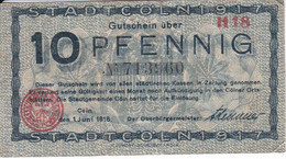 BILLETE DE ALEMANIA DE 10 PFENNIG DEL AÑO 1918  (BANKNOTE) - Other & Unclassified