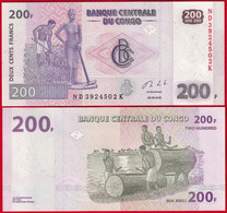 Congo Democratic Republic 200 Francs 2013 P-99b UNC - Democratic Republic Of The Congo & Zaire