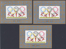 CHINA 1984, "Olympics Los Angeles" (J.103m) Lot Of 3 Souvenir Sheets Unmounted Mint - Blocs-feuillets