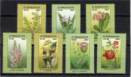 Uzbekistan 2002 . Flowers. 7v. Michel # 434-440 - Uzbekistán