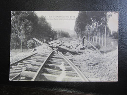 Carte Postale Guerre 14/18 Destruction D'une Voie Ferrée - Manoeuvres