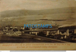 193436 GERMANY LENGENFELD WITH THE GREAT RAILWAY BRIDGE TRAIN POSTAL POSTCARD - Sonstige & Ohne Zuordnung