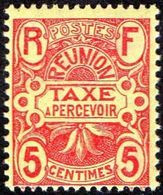 Réunion N° Taxe  6 ** Emblème 5c  Rouge Sur Jaune - Timbres-taxe