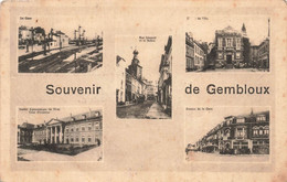 CPA Souvenir De Gembloux - L'edition Belge - Carte Multivues - Oblitéré A Busigny Gare - Gembloux