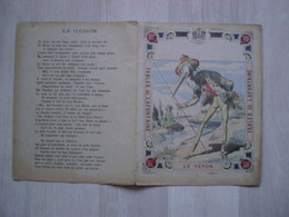Très Ancien Protège Cahier Série "Les Fables De La Fontaine" - Le Héron - Book Covers