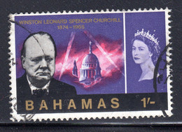 BAHAMAS - 1966 CHURCHILL COMMEMORATION 1/- STAMP FINE USED SG 270 REF A - 1963-1973 Ministerial Government