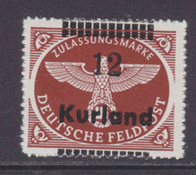 Dt.Bes.2.WK Kurland MiNr. 4By ** Verschobener Aufdruck - Ocupación 1938 – 45