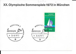 Postkarte Ersttagsbrief Olympiade 1972 - Cartas Máxima