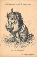 CPA POLOGNE ILLUSTRATEUR SATIRIQUE LA CARICATURE POLONAISE OUVERTURE DE LA CHASSE 1914 SANGLIER - Poland