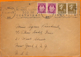 99410 - NORWAY - Postal History -  Cover To The USA 1947 - Brieven En Documenten