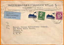 99411 - NORWAY - Postal History - Airmail Cover To The USA 1946 - Brieven En Documenten