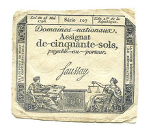 Assignat 50 Sols Série 107 - Assignats