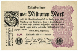 GERMANY, DEUTSCHLAND - 2 Millionen Mark 9.8.1923. P104, Ro103e, UNC (D211) - 2 Mio. Mark