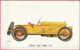 Hispano-Suiza ''Alfonso'' 1912 (Dessin De P. Dumont) (Recto-Verso) - Voitures