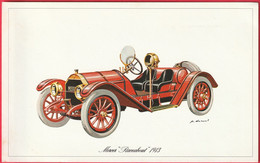 Mercer ''Raceabout'' 1913 (Dessin De P. Dumont) (Recto-Verso) - Voitures