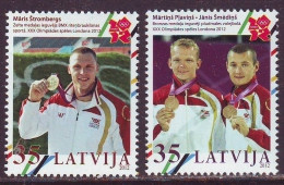 Latvia 2012. Olympic Winners 2v..Pf. MNH - Lettland