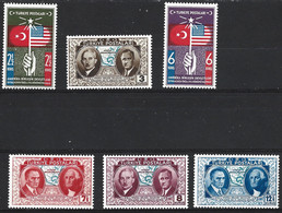 TURQUIE. N°906-11 De 1939. Washington. - George Washington