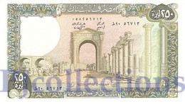 LEBANON 250 LIVRES 1985 PICK 67c UNC - Liban