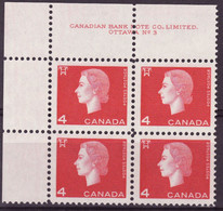 7907) Canada QE II Cameo Block Mint No Hinge Plate 3 - Numeri Di Tavola E Bordi Di Foglio