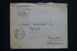 LIBAN - Enveloppe Commerciale De Beyrouth Pour Majunga ( Madagascar ) En 1927 Via Port Saïd - L 131940 - Storia Postale