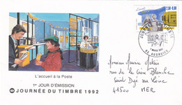 France Journée Du Timbre 1992 Audruicq - Enveloppe - TB - Tag Der Briefmarke