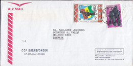 Rwanda Airmail CCF BØRNEFONDEN Deluxe KIGALI 1982? Cover KØGE Denmark Gorilla National Flag - Altri & Non Classificati