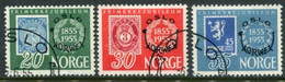 NORWAY 1955 NORWEX Philatelic Exhibition Used.  Michel 393-95 - Gebraucht